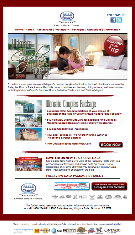October eNewsletter - Niagara Falls Hotels